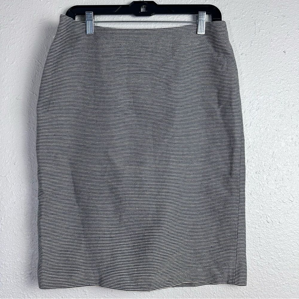 Talbots Classic Black and White Striped Skirt‎ Size 8
